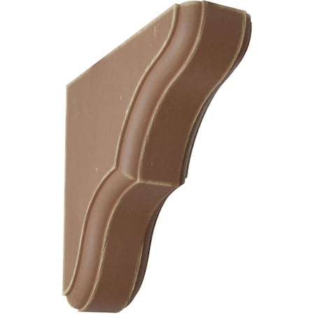 Ekena Millwork 1 3/4"W x 5 1/2"D x 5 1/2"H Stratford Wood Vintage Decor Bracket, Weathered Brown BKTWD02X06X06STBR